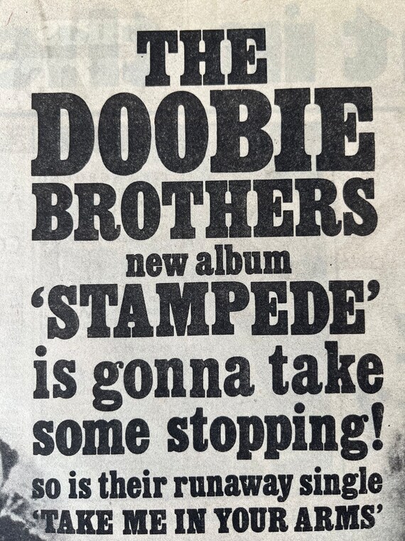 The Doobie Brothers Stampede ポスター The Doobie Brothers, Stampede. Rare, Original, Authentic, Vintage
