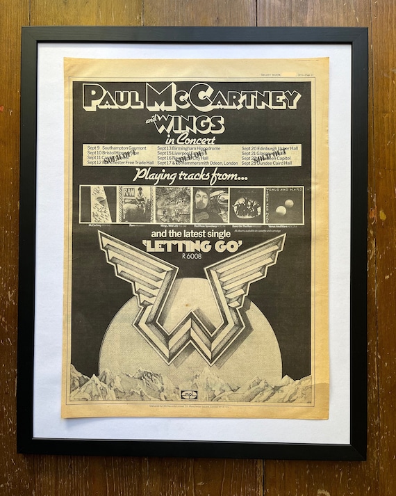 Paul Mccartney With Wings in Concert. Rare, Original, Authentic