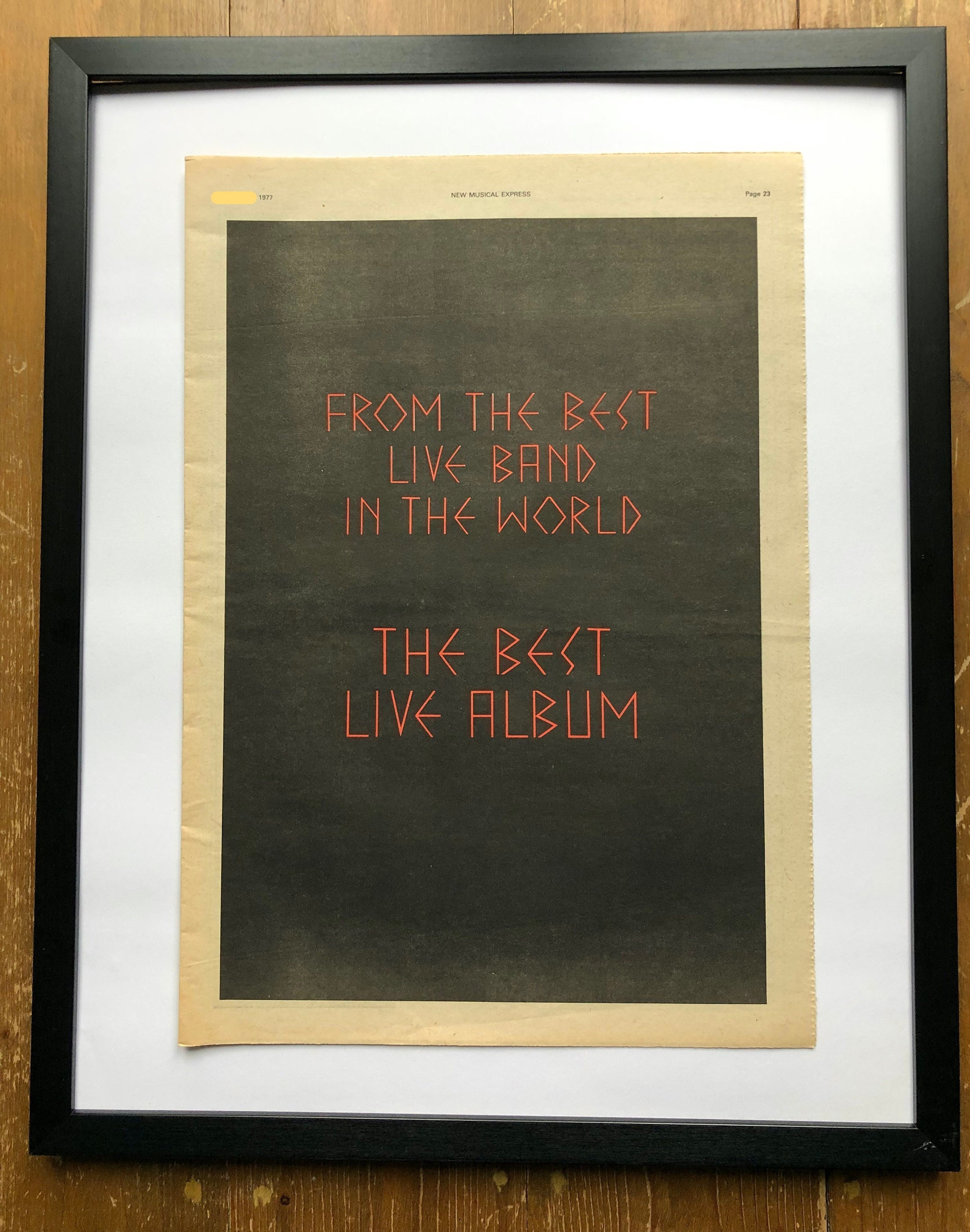 Genesis, Seconds Out. 2 x rare, original, authentic, vintage posters from 1977