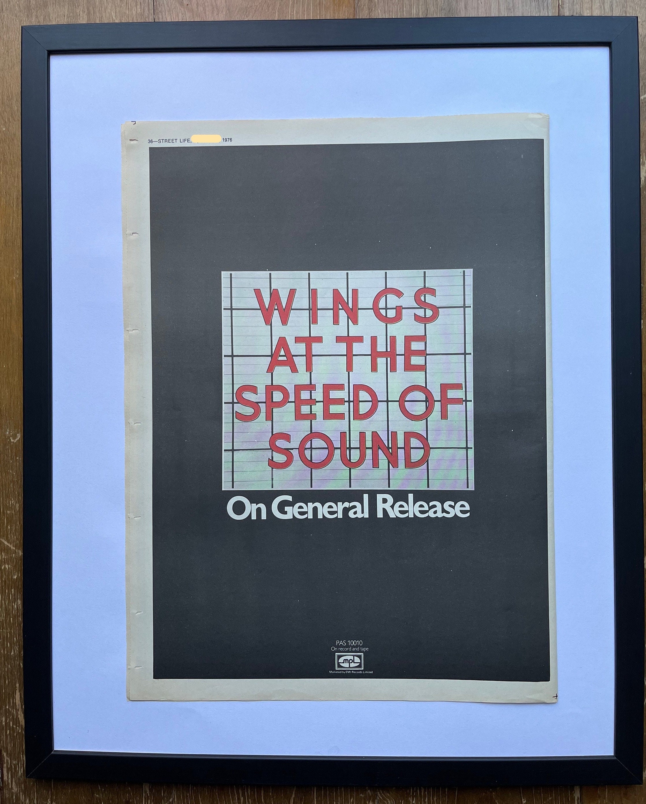 Wings, at the Speed of Sound. Rare, Original, Authentic, Vintage
