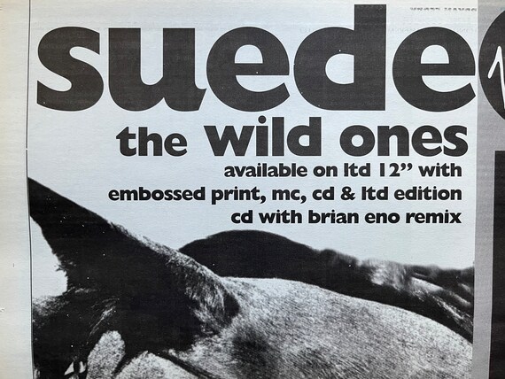 suede スウェード 直筆サイン Suede, the Wild Ones. Rare, Original, Authentic, Vintage Poster