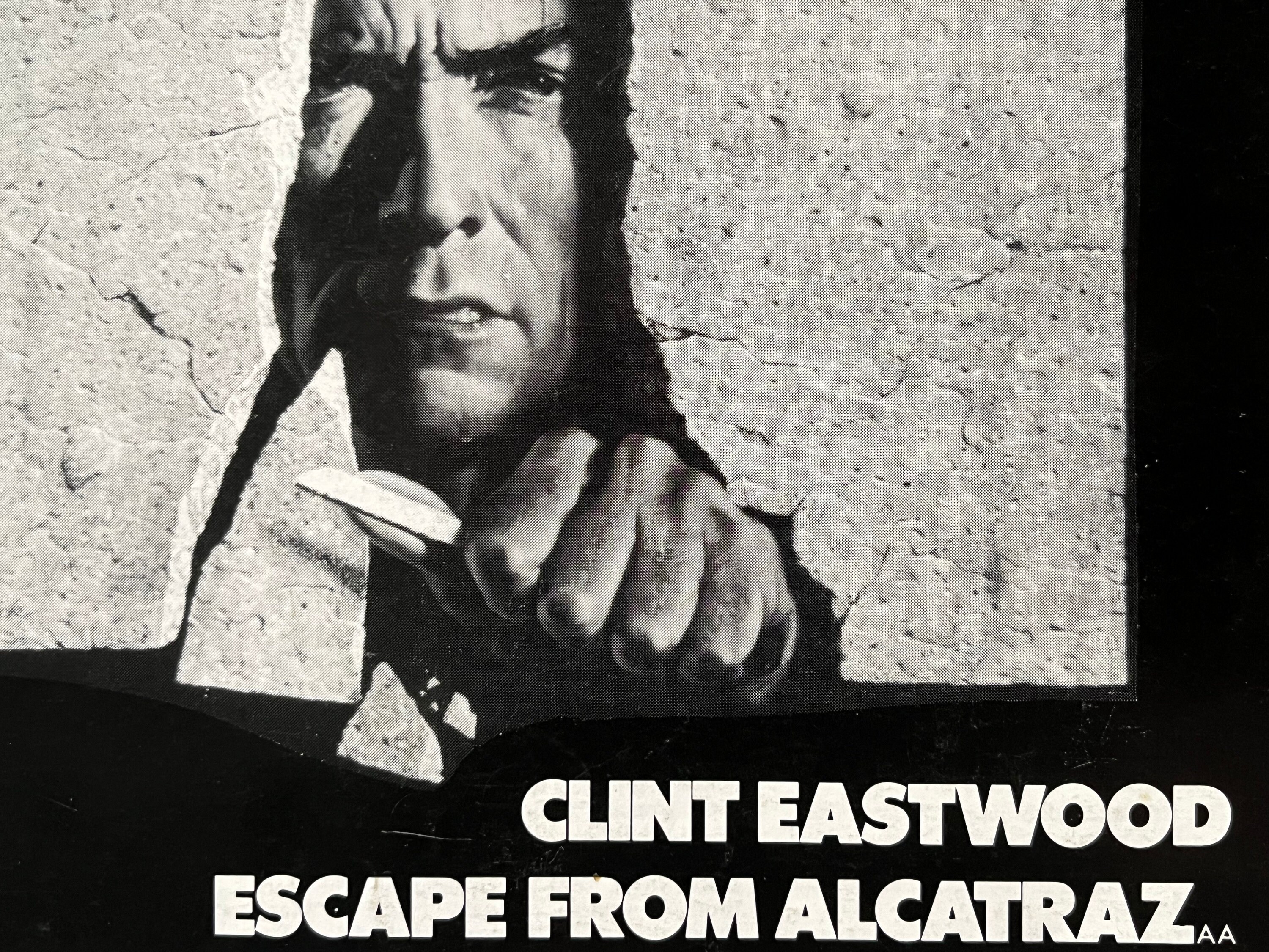 アルカトラズからの脱出 USオリジナル映画ポスター アルカトラズからの脱出。1979 年の希少でオリジナル、本物の