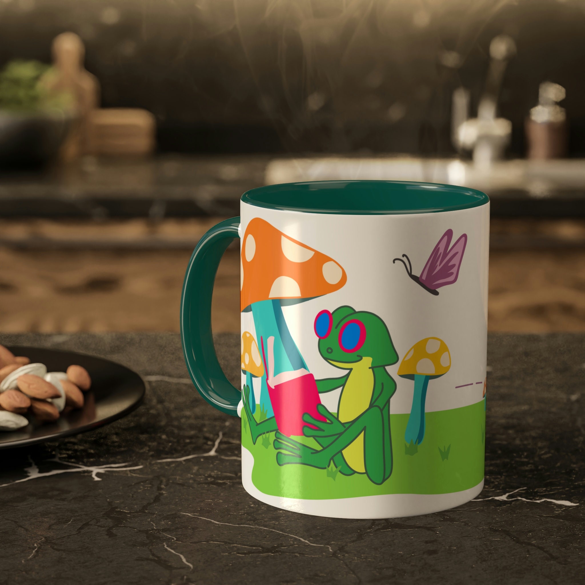 Cute Frog Mug | Mushroom Mug | Cottagecore Coffee/ Tea Mug 11oz - Etsy