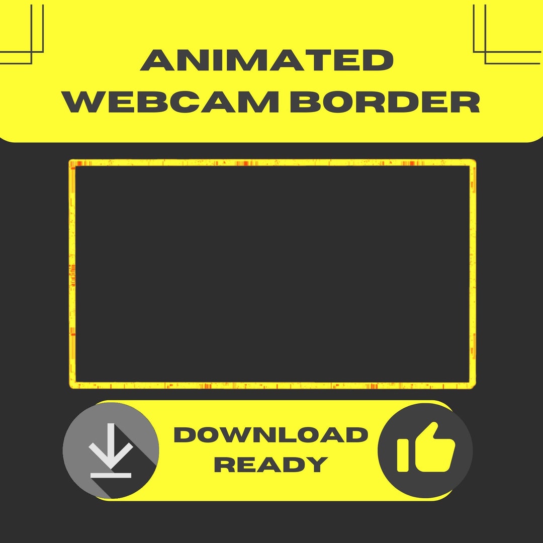 ANIMATED Webcam Border || Yellow and Orange Tech Animated || Twitch ...