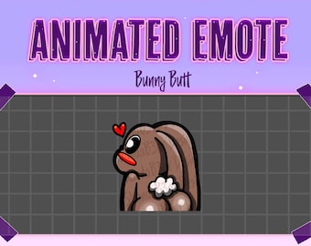 Emote animado // Bunny Butt Shake Animado // Twitch, Discord, Youtube