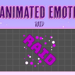 Static + Animated Emote || RAID Pink/Purple Animated || Twitch, Discord, Youtube