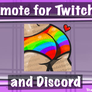 Twitch Emote || Rainbow Butt || Twitch/YouTube/Discord