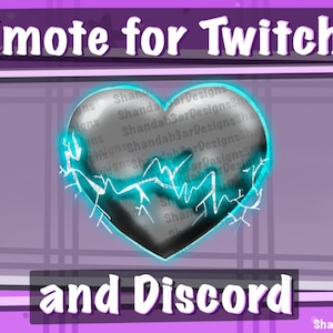 Twitch Emote || Elektrisches Herz || Auf Twitch, YouTube oder Discord