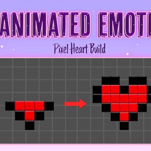 Animated Emote || Pixel Heart Animated || Twitch, Discord, Youtube