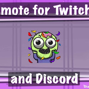 Emotka Twitch || Emotka Zombie Excited Confetti || Twitch/YouTube/Discord