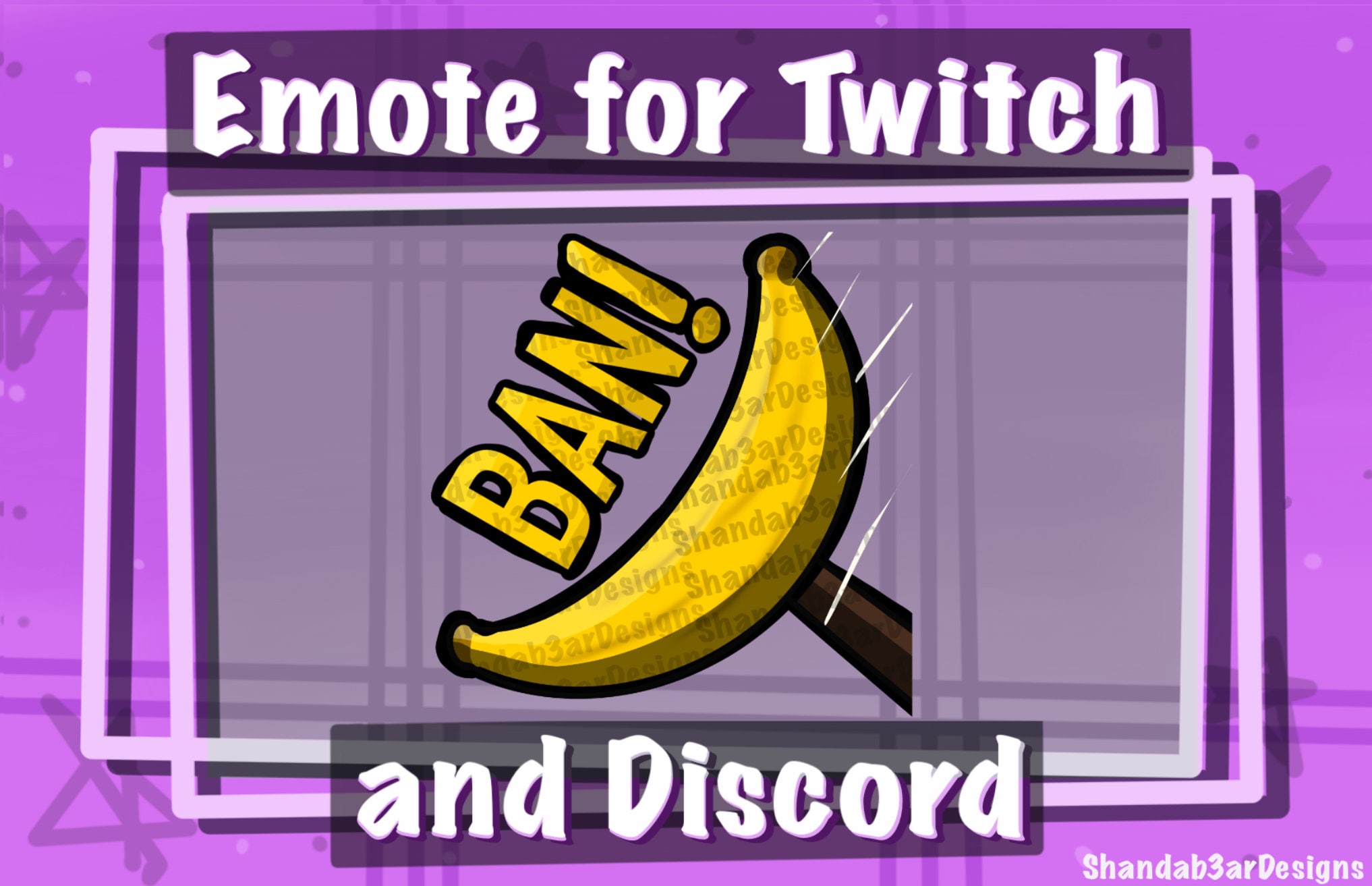 Twitch Emote Banana Hammer Twitch/youtube/discord Etsy