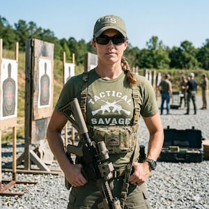 Tactical Savage Logo Shirt, Military Green & Black Tee, Veteran Gift, Tactical Apparel, Gun Shirt, Military Gift, Law Enforcement Tee image 4