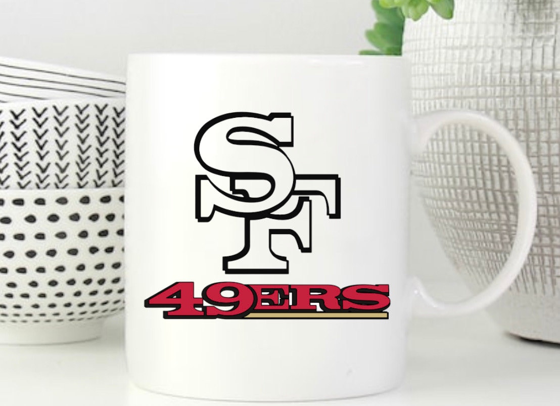 Evergreen San Francisco 49ers, 17oz Ceramic Travel Mug With Lid - New