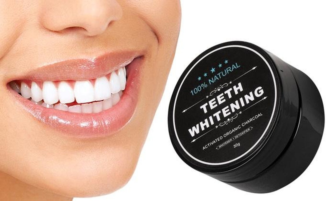 100 Natural Teeth Whitening Teeth Whitening Charcoal 30 g Etsy