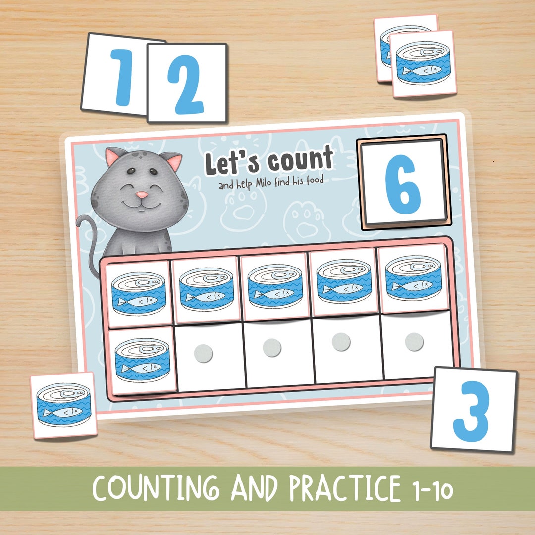Numbers 1-10 Count and Match Math Activity for Toddler Montessori ...