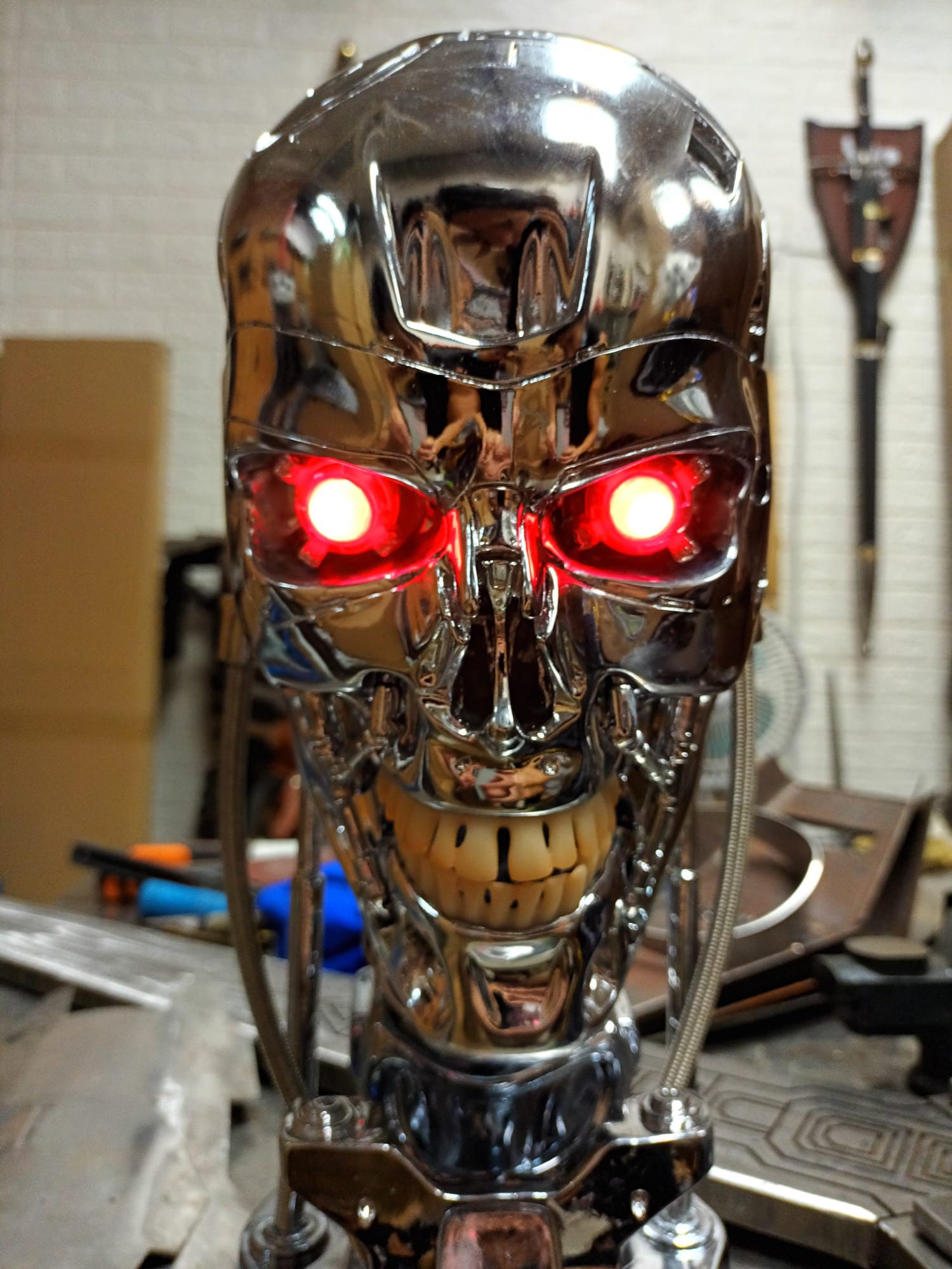 Buy T2 Terminator CSM-101 Cosplay T800 Skull Head T2 Decoration