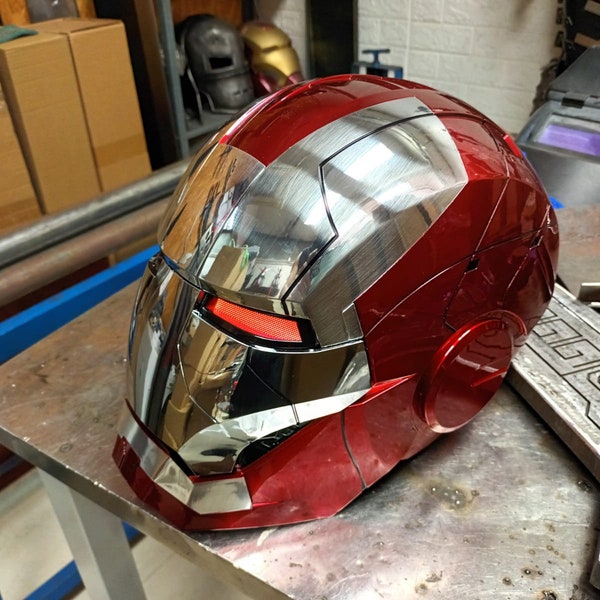 Iron Man Mark 5 Mk5 Helmet Mask LED Cosplay Prop