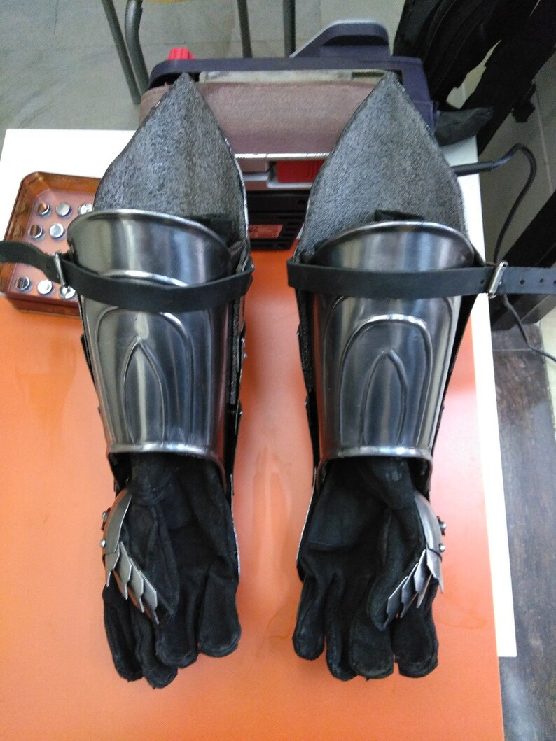 Skyrim Gauntlet Cosplay Armor Prop Steel Metal Etsy