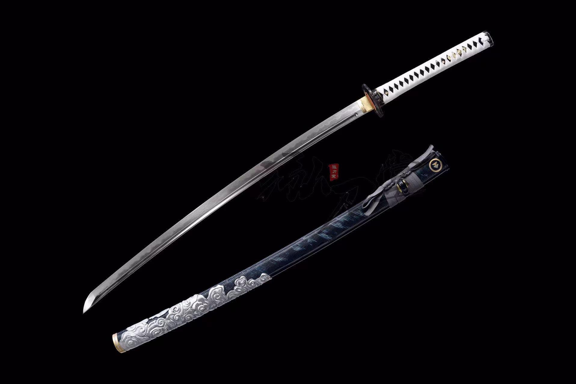  HanBon - Espada forjada de Demon Slayer de metal, espada  Rengoku, espada de anime, espada katana samurái japonesa, espada real de  acero T10, hoja de espiga completa, muy afilada, puede cortar