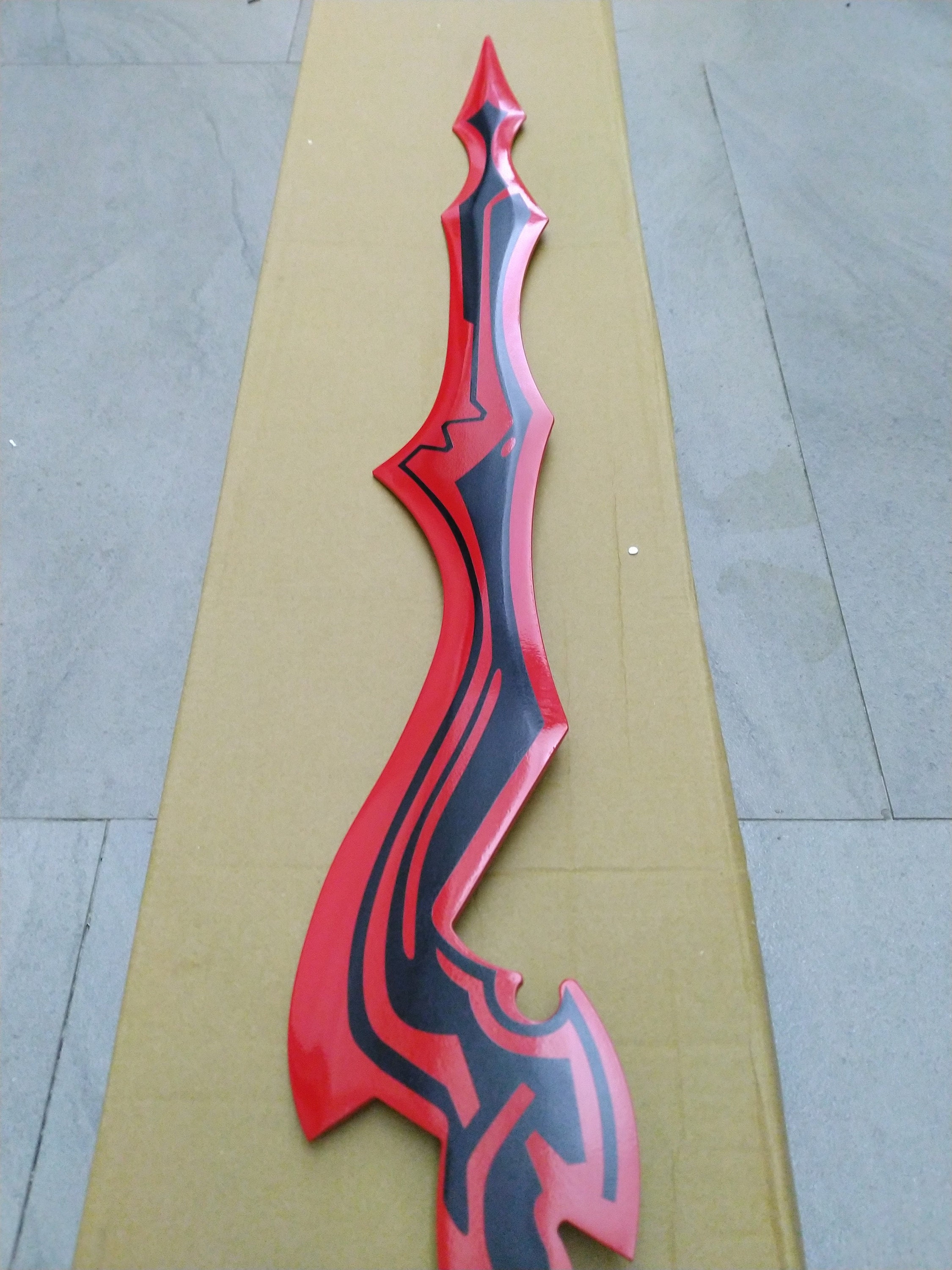 HF Murasama Fantasy Blade Samuel Rodrigues Sword Cosplay Prop Toy Knife Red  Color-Saya Wooden Material