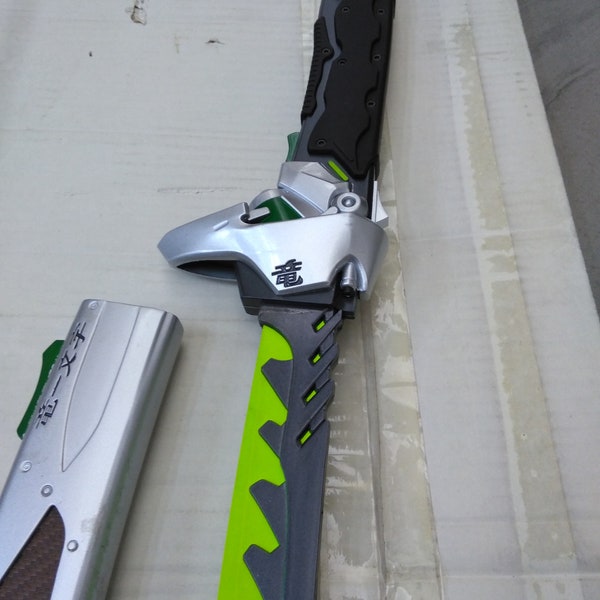 Overwatch Genji Katana épée OW LED lame cosplay accessoire d'arme en métal