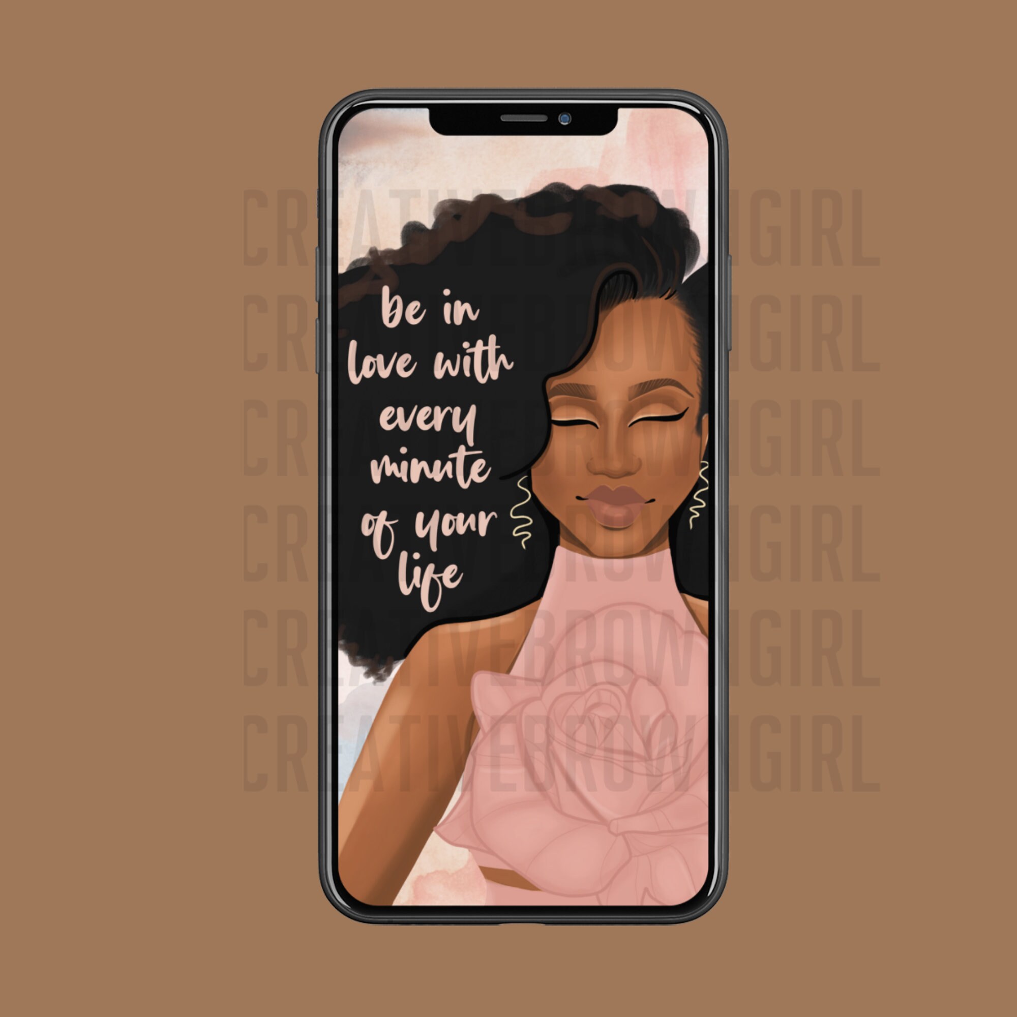 Black Girl iPhone Wallpaper Inspirational iPhone Wallpaper Etsy