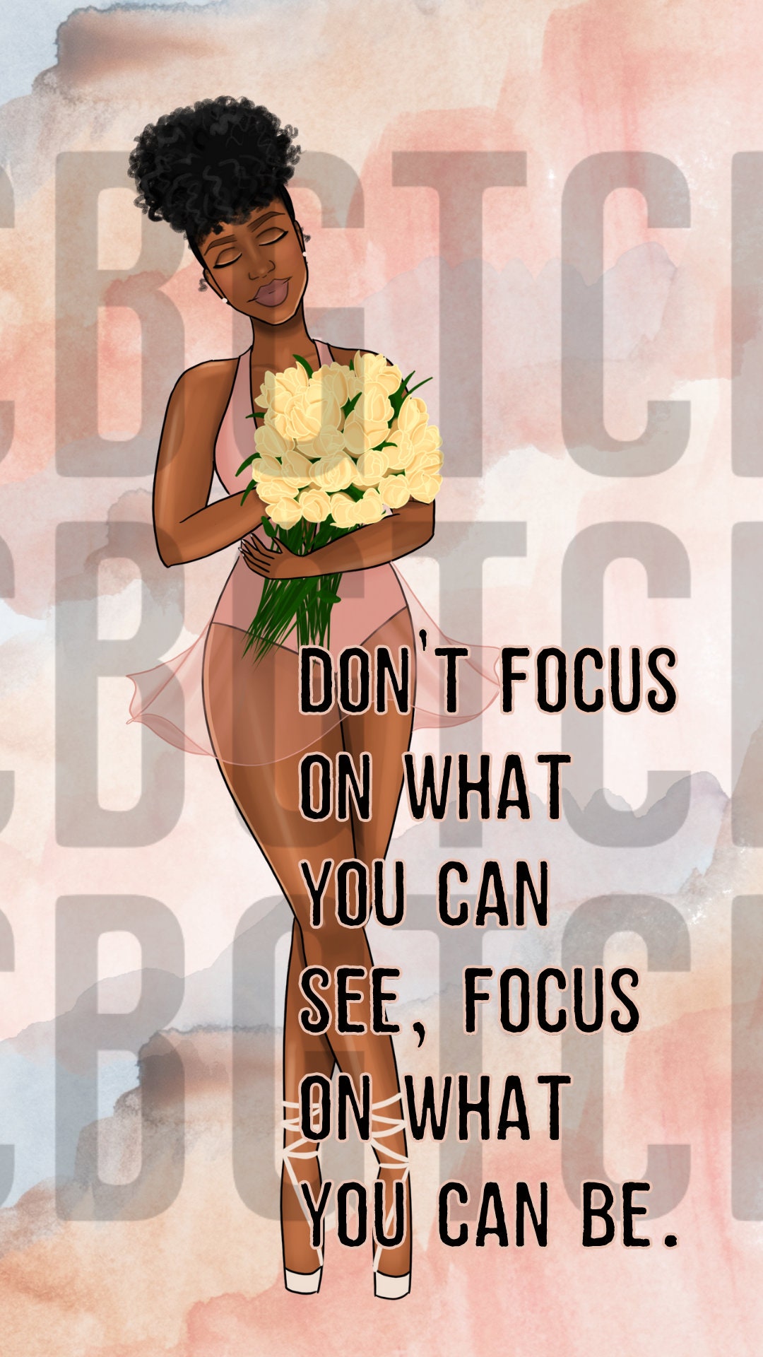 Black Girl iPhone Wallpaper Inspirational iPhone Wallpaper Etsy