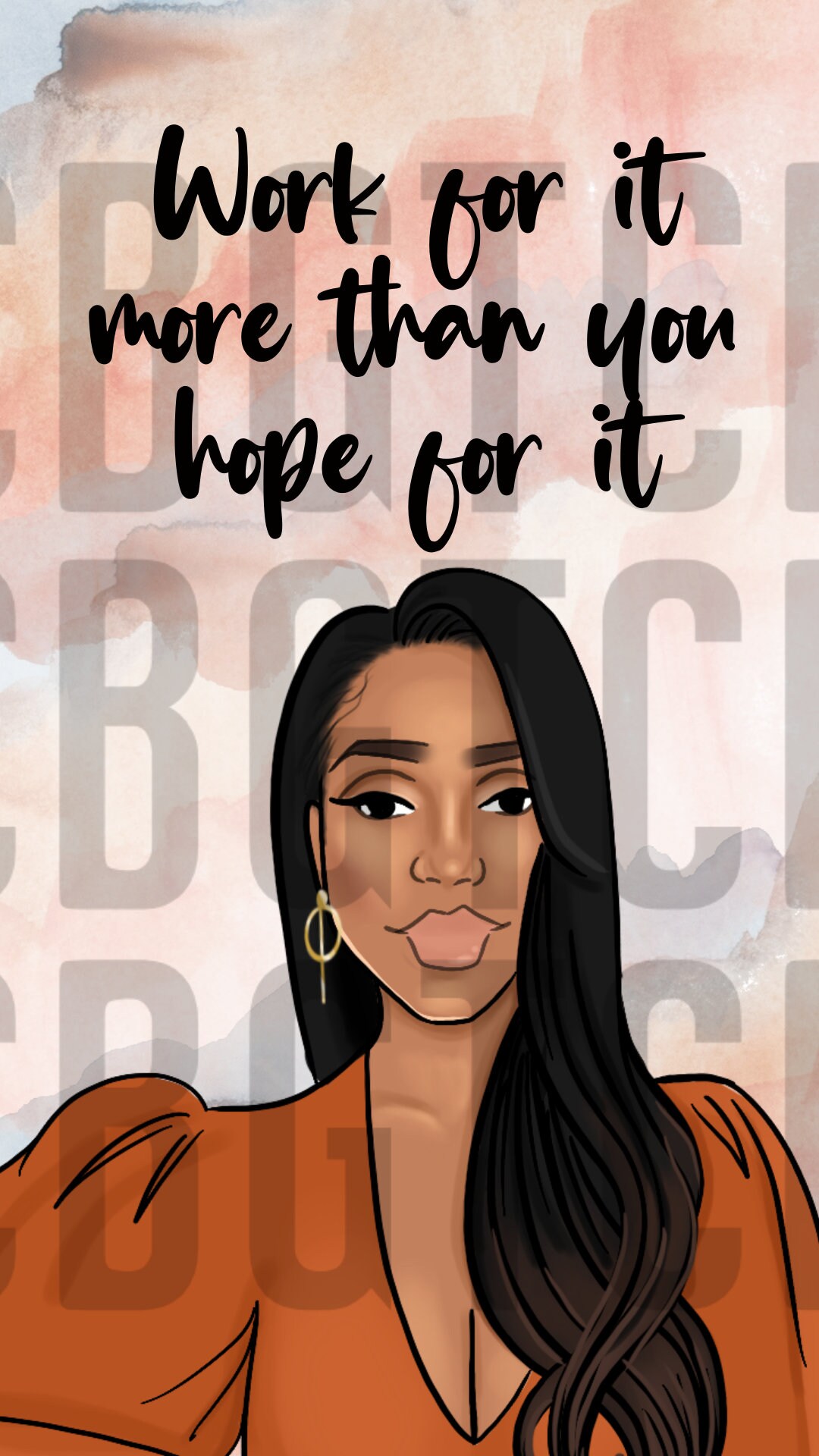 Black Girl iPhone Wallpaper Inspirational iPhone Wallpaper Etsy