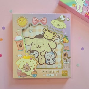 Kawaii Sanrio Diamant Malerei Kits für Kinder, 5D Diamond Art - Pompom Purin