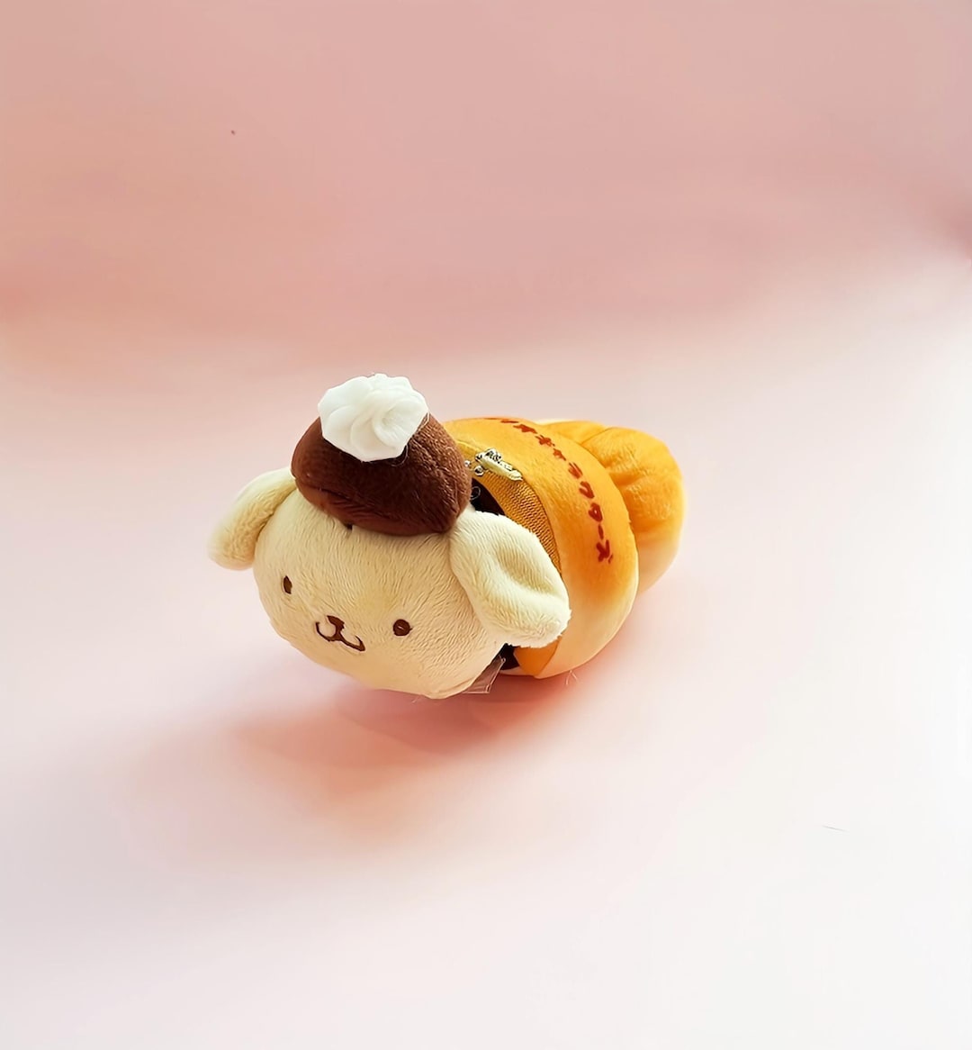 Sanrio Pompompurin Bread Mascot Set, Pompom Purin Croissant Plush Bag