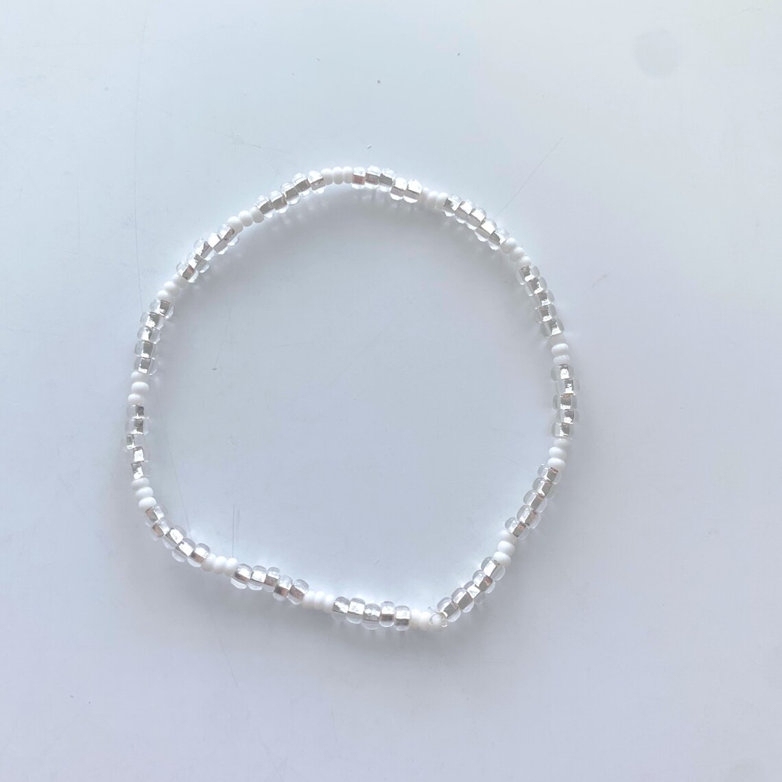 Weißes und klares Armband Set Etsy