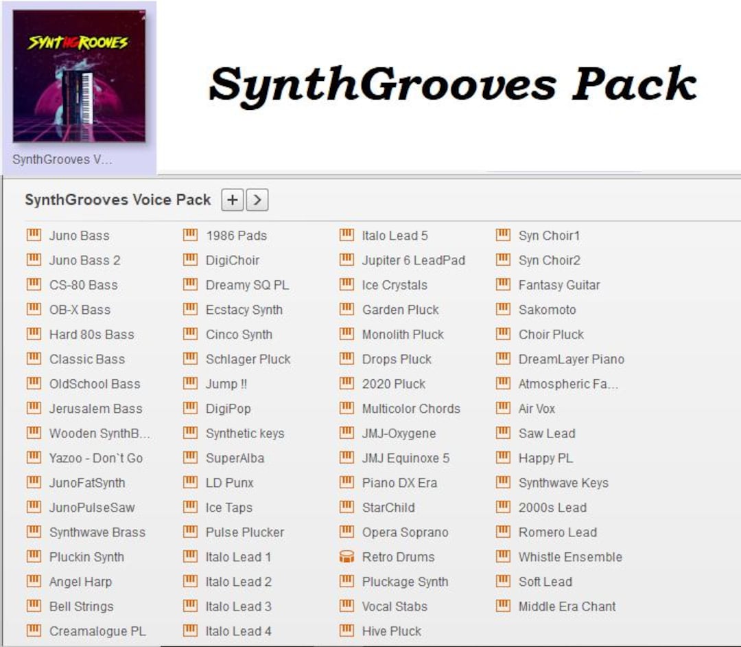 Yamaha Expansion 5 Packs Dance EDM Trance Synth Packs for Tyros5