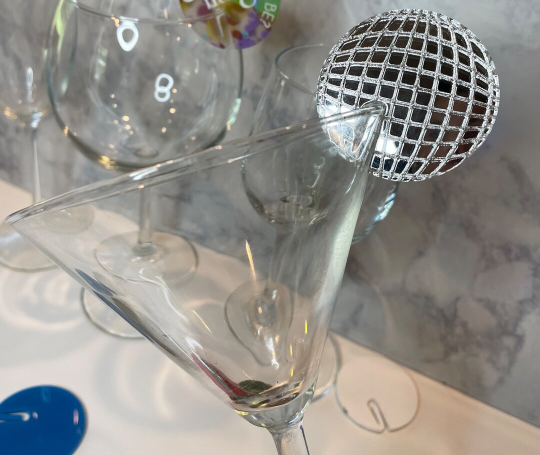 Disco Ball Drink Charm for Wine Glass & Champagne Glass | Wine Glass ...