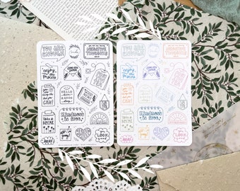 Kind Reminders – Sticker Sheet | Planning Stickers, Journal Stickers