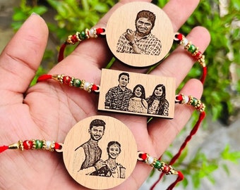 Personalized Rakhi, Photo Engraved Rakhi, Custom Photo Rakhi, Customized Rakhi, Rakhi For Brother, Rakhi with Photo, Rakhi, Custom Rakhi