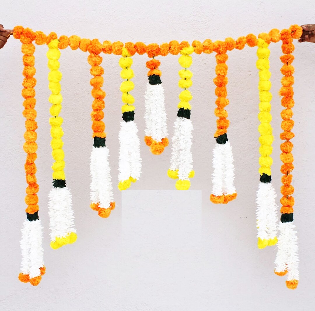 Pooja Room Decor, Pooja Decoration, Marigold Tassel, Marigold Tassels
