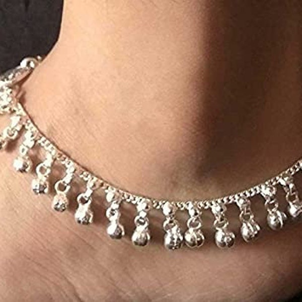 Silver Plated Anklets Payal Ghungaroo for Kids Children Baby Girls, Silver Payal, Baby Payal, Baby Anklet Bells, Baby Anklets Payal,Anklets