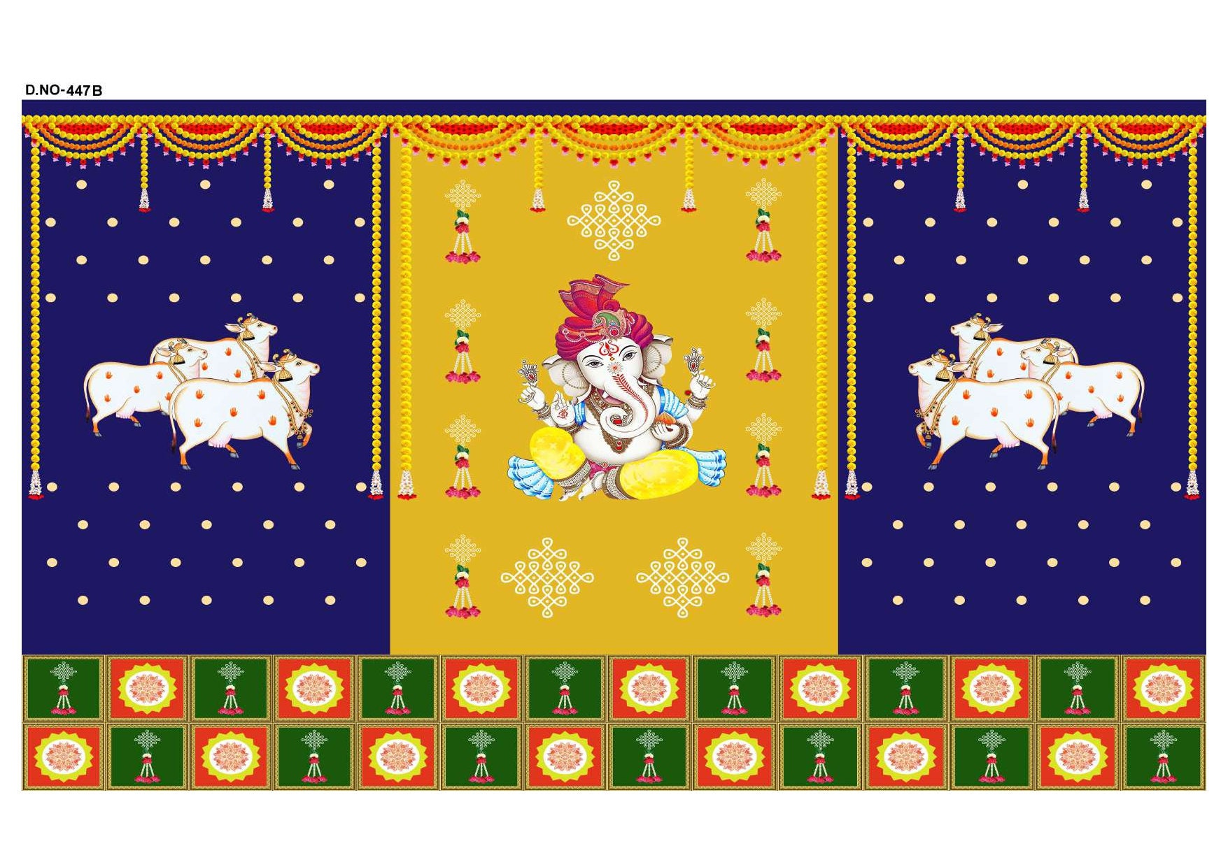 Ganesha Backdrop Decor Ganesh Backdrop 5x8 Ganesh Backdrop Etsy