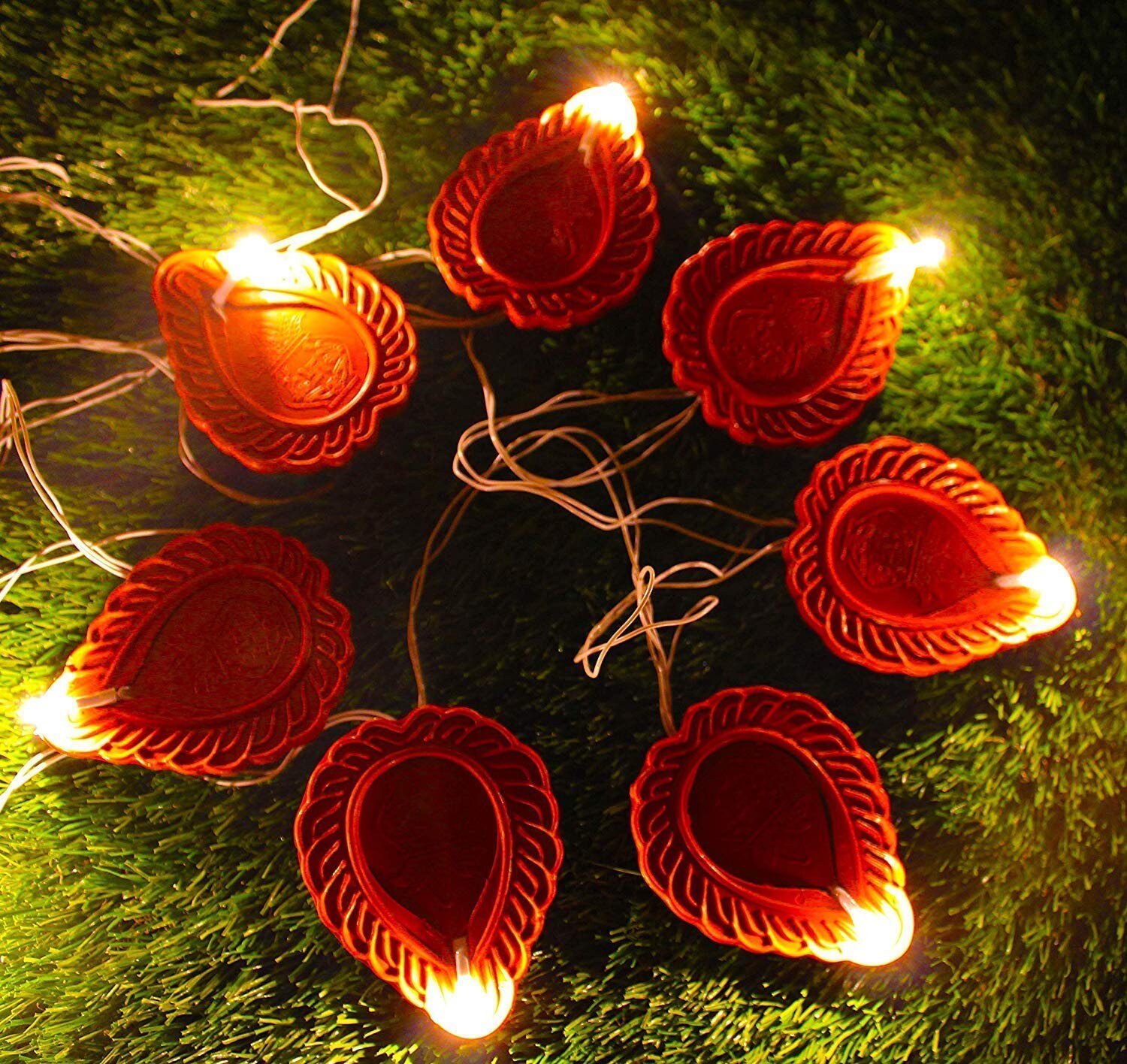 Diwali Diya String Light 20 Plastic Diya 10 Meter LED Deepak Fairy