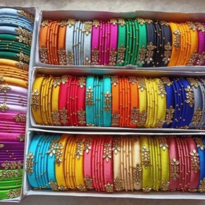 Plastic bangles deals for silk thread