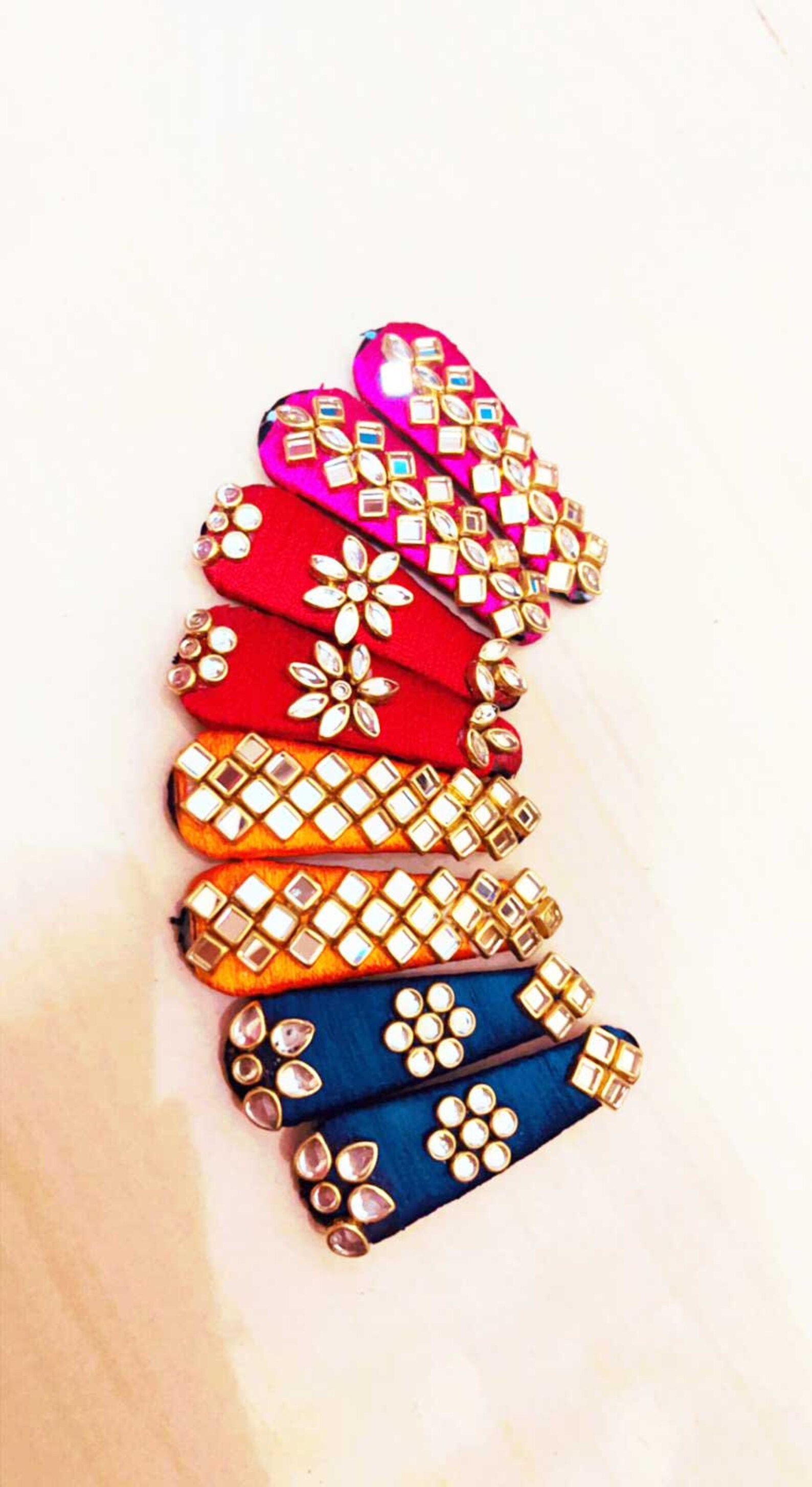 Silk Thread Hair Pin Silk Thread Hair Clip Maggam Work Etsy