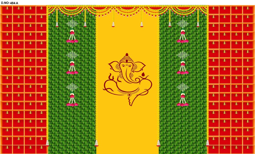 Ganesha Backdrop Decor Ganesh Backdrop 8x5 Ganesh Backdrop Etsy