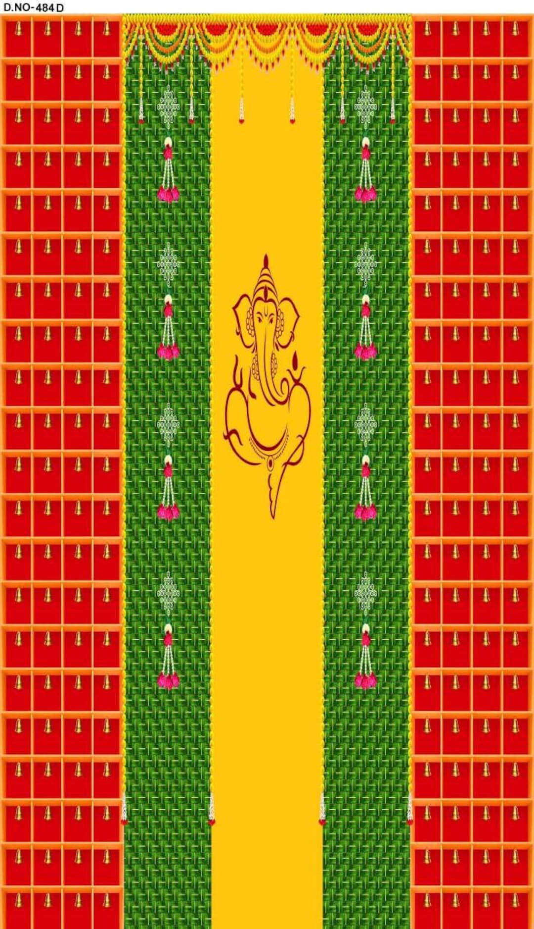Ganesha Backdrop Decor Ganesh Backdrop 5x8 Ganesh Backdrop Etsy
