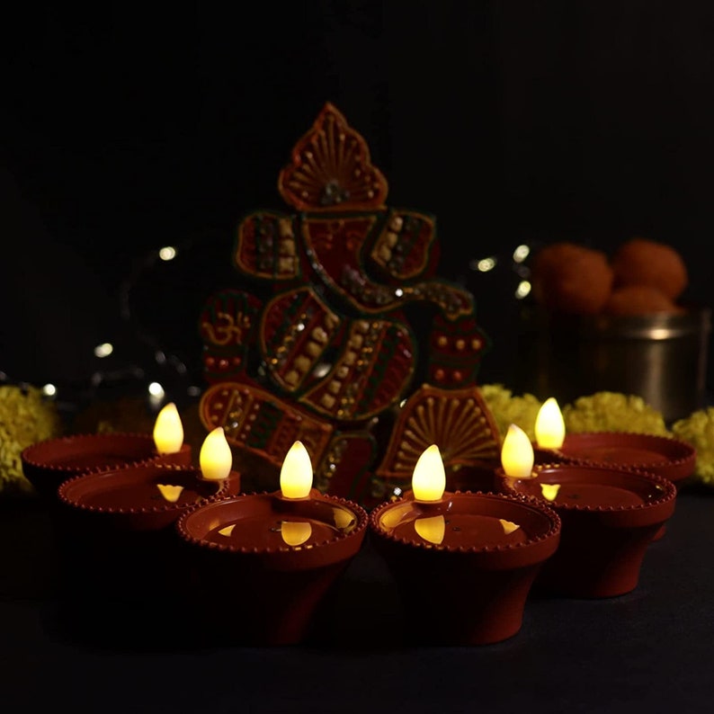 Diwali Battery Diya LED Light Electronic Water Sensor Diya Etsy