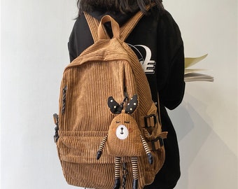 Corduroy Backpack Jansport - Etsy