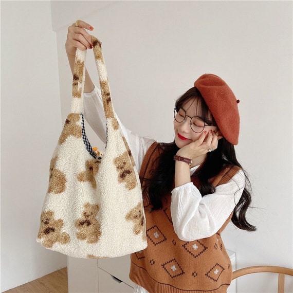 fluffy hand bag