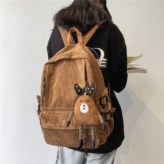 corduroy school backpack
