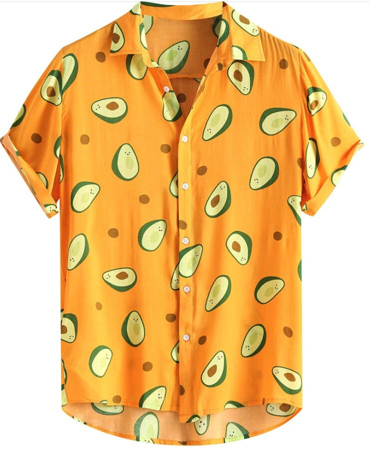 Mens Avocado Summer Shirt - Etsy UK