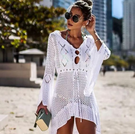 Knitted Beach Cover up Women Bikini 