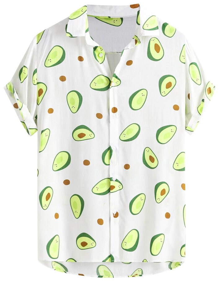 Mens Avocado Summer Shirt | Etsy